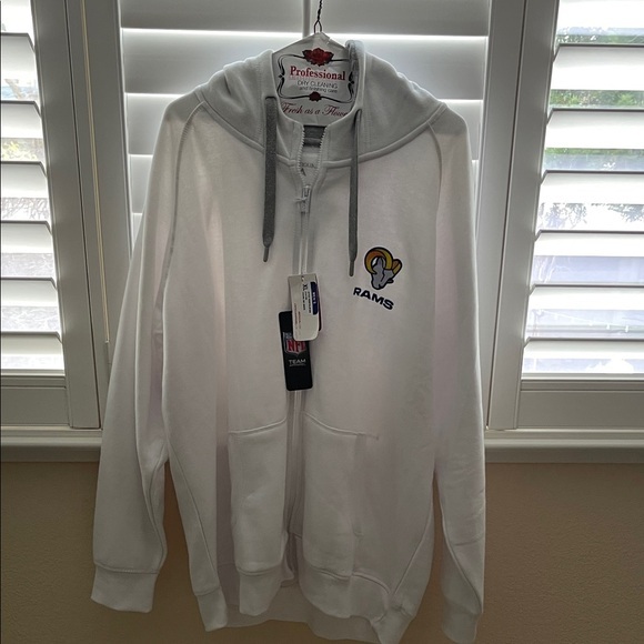 LA Rams White NFL Hoodie